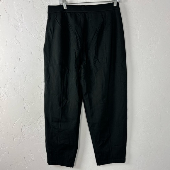 Eileen Fisher Pants Dress Trousers Washable Flex Ponte Knit Solid Black Wide Leg - Picture 2 of 8